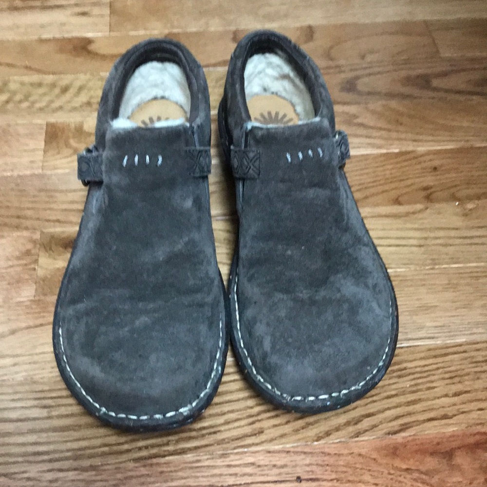 Ugg leather shoes.